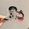 Pinza para el cabello de tamaño mediano de lunares blancos y negros estilo francés, diseñada para la parte trasera de la cabeza, un accesorio para el cabello nuevo y elegante con un aspecto sofisticado y con estilo