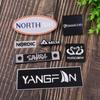 Sinal de metal personalizado para máquinas aço inoxidável placa de nome número da porta logotipo liga de alumínio anticorrosiva etiqueta logotipo imprimível