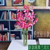 Decoração de Flor de Seda Artificial de Alta Qualidade Mobiliário para Sala de Estar, Quarto, Pastoral, Pequena Orquídea Dançarina Orquídea Oncidium Arte Plantas Verdes para Escritório