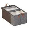 Caja de Almacenamiento Catiónica con Tapa, Caja de Almacenamiento con Marco de Acero, Cesta Plegable para Almacenamiento de Ropa en Armario, Caja de Almacenamiento Debajo de la Cama