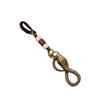 Llavero de coche con forma de serpiente de latón, colgante para bolso de hombre y mujer, cinco emperadores, calabaza de dinero, retro, dorado, nacional, marea antigua