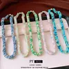 Collar de Cuentas Ovaladas Geométricas Dopamina para Mujer, Cadena para Clavícula Moderna y Versátil, Joyería de Lujo Ligero y de Alta Gama