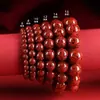 Pulsera de Arena de Cristal de Cinabrio Natural para Hombres y Mujeres, Pulseras de Pareja, Pulseras del Año de Nacimiento de los Padres, Suministro para Transmisiones en Vivo, Venta Directa de Fábrica al por Mayor