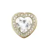 Botones Metálicos de Lujo con Forma de Corazón Incrustados con Diamantes Cosidos a Mano para Abrigos, Chaquetas de Traje, Botones Decorativos, Accesorios para Ropa, Botones al por Mayor