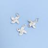 Colgante Versátil Fresco en Forma de Cometa de Plata Pura 999 con Pedrería, Pequeño Accesorio para Pulsera de Cristal DIY, Colgante para Collar de Cuerda Trenzada