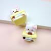 Galleta de dibujos animados tridimensional meow accesorios de resina pegamento de crema DIY adornos de micro paisajismo colgante de llavero material para flor de zapato