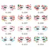 Tatuaje de Sombra de Ojos Navideña Maquillaje de Ojos Color de Escenario para Fiesta Navideña Sombra de Ojos Tatuaje Temporal de Maquillaje Facial Pegatina