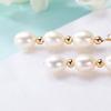 Aretes de Perla de Agua Dulce Gota de Agua Cuentas de Arroz S925 Pin de Tremella Aretes Regalo de Navidad Moda Oreja Venta al por Mayor
