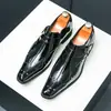 Sapatos masculinos de couro para comércio exterior, sapatos formais, sapatos de couro de bico fino, sapatos de couro Oxford para negócios masculinos, botas Chelsea masculinas britânicas, sapatos de couro transfronteiriços