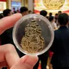 Adesivo de celular estilo Shuibei em ouro puro 999 com motivos de dinheiro e ovelhas, acessório criativo para atrair clientes, brindes no atacado