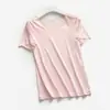 Verão Novo Feminino Sem Marcas Seda Gelada Camiseta Manga Curta Gola Redonda Esportes Fitness Corrida Alta Elasticidade Slim Fit Secagem Rápida