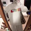 Camiseta de Manga Larga con Estampado de Calabaza Estilo Europeo Versión Grande para Mujer Diseño de Verano Nicho Casual Versátil Top de Algodón Puro