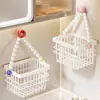 Cesta de almacenamiento de toallitas faciales desechables para limpiar la cara toalla para limpiar la cara estante de almacenamiento reutilizable cosméticos mascarillas coleteros joyería cesta colgante