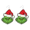 Nuevos Pendientes Acrílicos Lindos Joyería Transfronteriza Europeos y Americanos Navidad Dibujos Animados Serie Grinch Pendientes