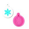 Molde de decoração de bolo de açúcar flocado em formato de floco de neve de árvore de Natal com furo, molde para pingente DIY, molde de gesso para aromaterapia
