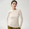 Suave y delicado con la piel~Colección otoño e invierno 2026: suéter de punto de cachemira para bebé para mujer, cuello redondo, corte ajustado, diseño simple, perfecto como capa base