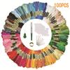 Hilo para Bordado Punto de Cruz 50 Colores 100 Colores Hilo de Bordar 8m / Pieza DIY con Tablero Enrollador, Aguja de Bordar, Enhebrador de Agujas para Bordado Hecho a Mano