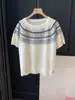 Jacquard das Ilhas Faroé Nórdicas! Suave e elegante! Camiseta de tricô macia, amiga da pele e modeladora Verão 2026 H050721