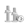 Conjunto de Parafusos e Porcas de Cabeça Chata Chanfrada Phillips de Aço Inoxidável 304 M4 M5 M6 M8 M10 para Flanges e Ferragens de Móveis