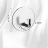 ¡Guau! Ganchos de Acero Inoxidable para Colgar Detrás de las Puertas, Ganchos para Abrigos de Baño, Montaje en Pared, Sin Rastro, Ganchos Adhesivos Fuertes, Almacenamiento sin Clavos, Resistente al Óxido