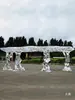 Mesa e cadeiras para varanda, mesa de centro de cristal, mesa de centro para sala de chá do escritório do chefe, modelo de sala de resina translúcida de geleira para feira de exposições