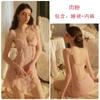 Guiro Marca Lingerie Sexy, Renda Doce com Mangas Vazadas, Sexy Push-Up com Bojos Plus, Conjunto Quente de Camisola Xk5688