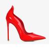 Sapatos Nude de Salto Alto de Bico Fino Tamanho Grande Transfronteiriço Boca Rasa Estileto Verniz Estilo Passarela Comércio Exterior Moda Feminina Sapatos de Salto Super Alto
