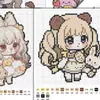 96 Folhas Grandes de Adesivos de Papel para Arte com Miçangas Tema Menina Fofa, Adesivos Decorativos Criativos Bidimensionais de Desenho Animado Anime Pixel