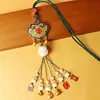 Colgante de coche para viaje seguro con forma de gota de aceite de boutique, accesorios para coche, colgante de calabaza, cerradura auspiciosa de riqueza, cloisonné, venta al por mayor