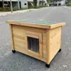 Nido para Gato Callejero Madera Maciza Exterior Impermeable Resistente al Frío Cálido de Invierno Casa para Gatos Cerrada Villa para Gatos Casa para Gatos Exterior