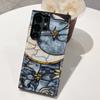 Funda para Teléfono Samsung S26 Ultra Brillante Cielo Estrellado Luna Creciente Vidriera Azul Oscuro Chapado en Oro S25 Funda Protectora de Comercio Exterior