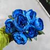Ramo de comercio exterior 7 cabezas peonía peonía flor flor falsa boda flor de seda flor de pared de ventana decoración para el hogar sala de estar flor de Amazon