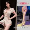 Lencería Sexy Uniforme Sexy Cos Enfermera Tul Transparente Escote Profundo en V Encaje Falda de Enfermera Mono para Mujeres