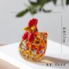 Creativo Hecho a Mano Vidrio Zibo Gallo Grande Adornos Pequeños Productos de Vidrio Pollo Cuco Decoración para el Hogar Artesanías Animales