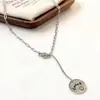 Collar Transfronterizo Europeo y Americano Nuevo Popular de Acero de Titanio de Alta Calidad que Conserva el Color para Mujeres, Joyería Versátil de Acero Inoxidable de Lujo Ligero