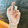 Cadena para teléfono móvil con estrellas de cinco puntas y cuentas de cielo estrellado, llavero, colgante lindo para bolso, llavero de coche, regalo, venta al por mayor