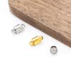 Hebilla de cierre con imán cilíndrico liso de acero inoxidable, accesorios de joyería para bricolaje, collar de cuentas, pulsera, hebilla de hierro