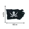 Patch de Tecido Bordado Bandeira Pirata Edwardiana Pontual Transfronteiriço Coração Vermelho de Três Pontas Caveira Barba Negra Patch de Moral Patch