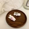 Pendientes de resina con forma de conejito y osito de plata S925, bonitos y divertidos, para niñas. Hermosos y frescos pendientes para mujer.