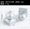 Tampão quadrado para poste de tubo de ferro forjado Tampa de bola base para tubo redondo de cerca Decoração de poste de cerca com tampa esférica