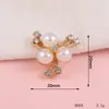 Ventas Directas de Fábrica Flor de Perla Tres Hojas de Perla DIY Funda para Teléfono Móvil Accesorios de Joyería Flor de Diamante de Aleación Venta al por Mayor