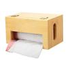 Caja de almacenamiento de bolsas de basura, bolsa de plástico cuadrada de bambú, caja de almacenamiento montada en la pared, caja de almacenamiento de envoltura de plástico para alimentos de cocina