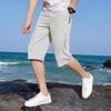 Calças Cropped Casuais de Seda Gelada Transfronteiriças para Homens, Shorts Soltos de Secagem Rápida para o Verão de Tamanho Grande, Calças Esportivas Fitness de Corrida para Homens