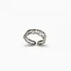 Nuevo Anillo Abierto de Doble Capa con Incrustaciones de Diamantes Simple de Moda Extranjera de Nicho para Mujer, Anillo Exquisito de Lujo Ligero Versátil de Gama Alta para el Dedo Índice