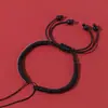 Pulsera tejida semiacabada de nudo de diamante DIY Pulsera hecha a mano para niños Cordón rojo ajustable Cordón multicolor
