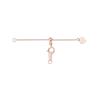 Prata Esterlina S925 Coração de Pêssego Pérola com anel corrente universal ajustável acessórios de fecho DIY manual colar corrente ajustável para celular