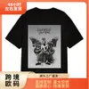 Camiseta de Manga Corta Estampada Transfronteriza Verano Estilo Americano Holgada Cuello Redondo