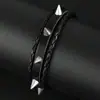 Pulsera de Cadena Estilo Punk Multicapa Nueva Europea y Americana para Hombre Fresca y Atractiva Pulsera de Remaches para Motocicleta Correa de Muñeca Accesorios Transfronterizos