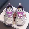 Zapatos Labubu para niñas 2026 otoño e invierno nuevos, zapatillas de cuero antideslizantes para niñas mayores, zapatos de papá