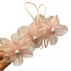 2026 Nuevo Estilo Lujo Ligero Temperamento Malla Flor Perla Lazo Pinza Pequeña para el Cabello Accesorios para el Cabello Tocado Pinza de Tiburón Pinza